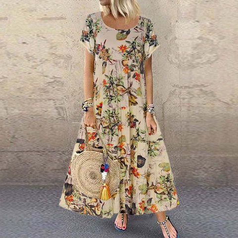 Zelpha - The comfortable long floral dress