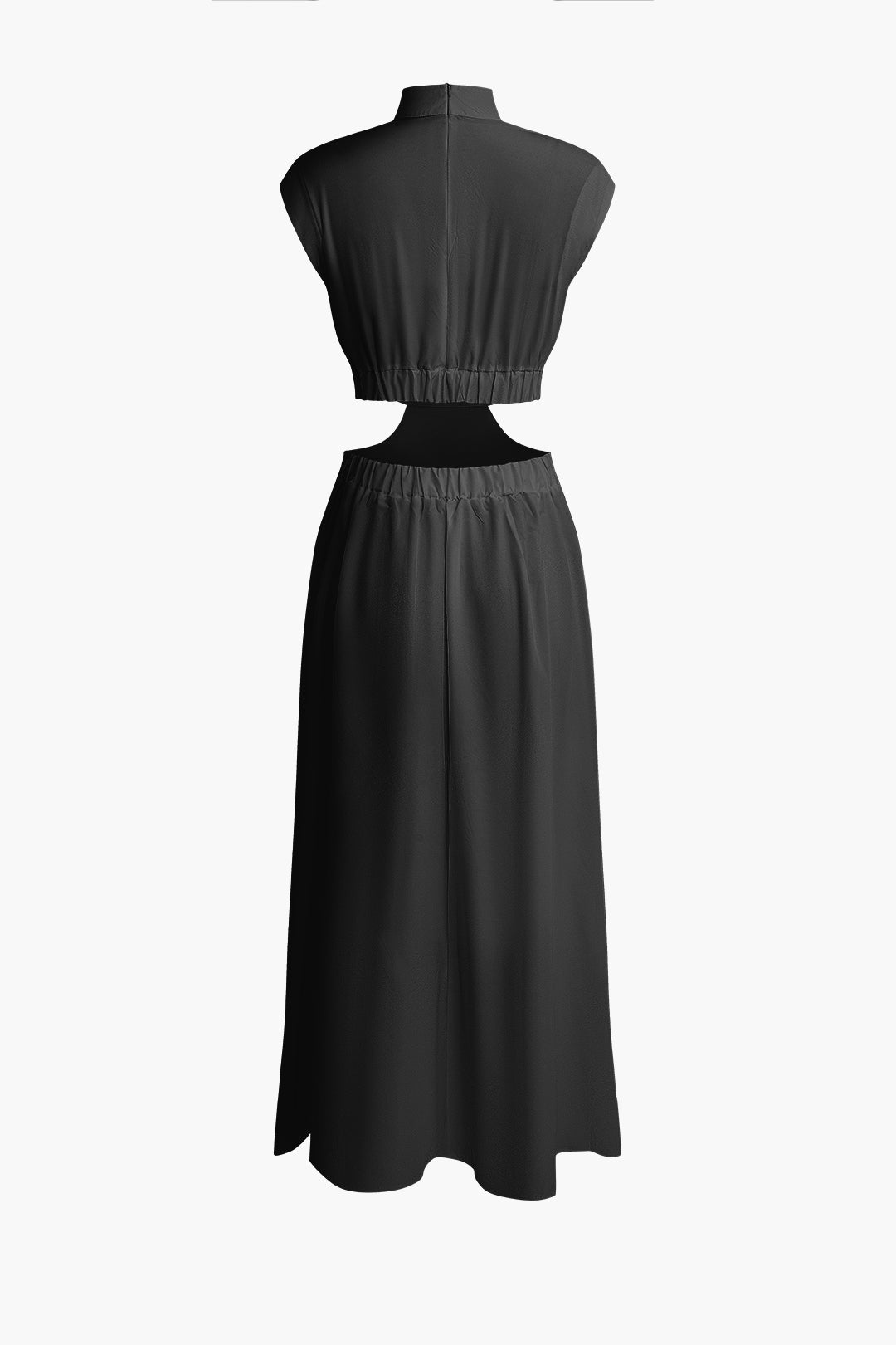 Alondra - Pleated maxi dress with boat neck and cutout