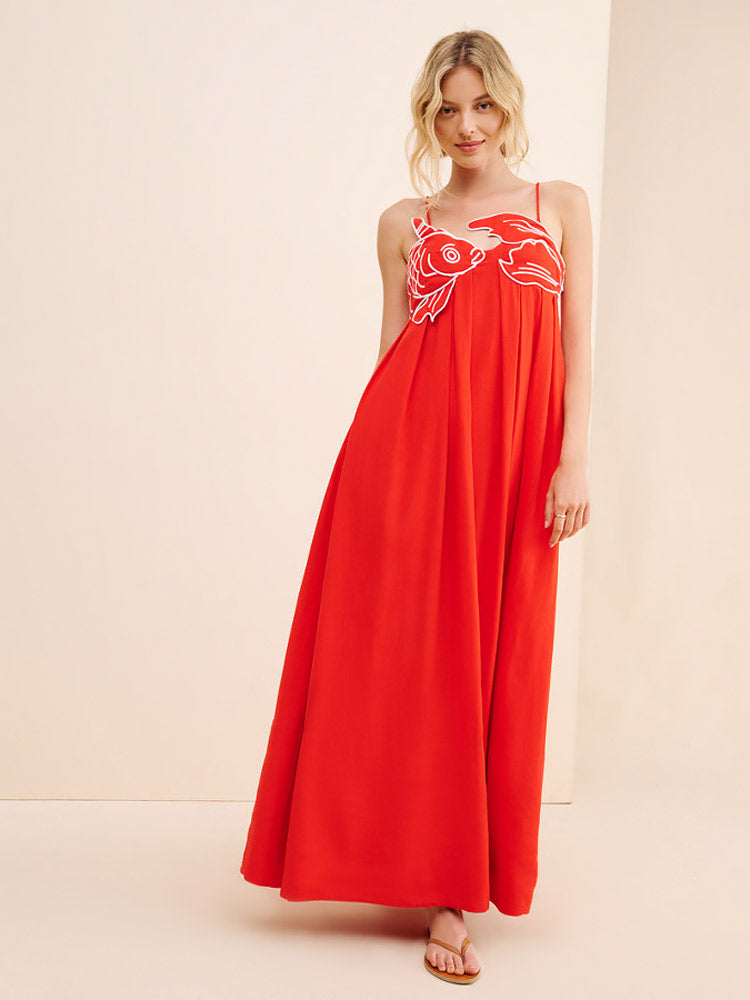 Allie - Fish top maxi dress