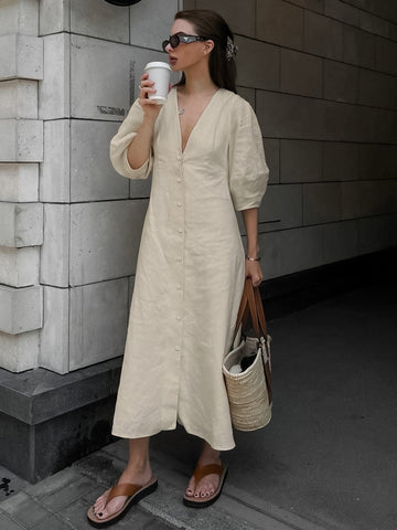 Bunnita - Linen button dress