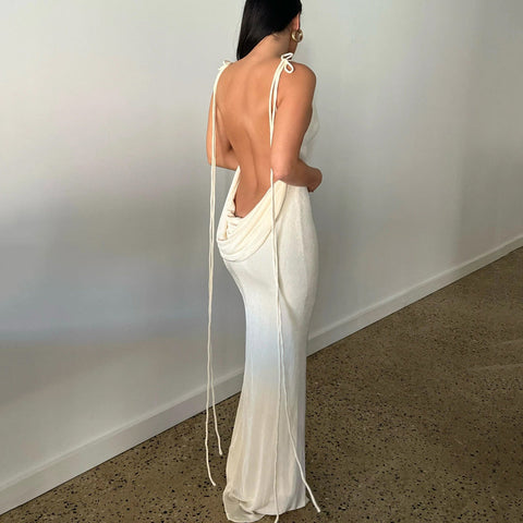 Helke - Dress with a deep back neckline