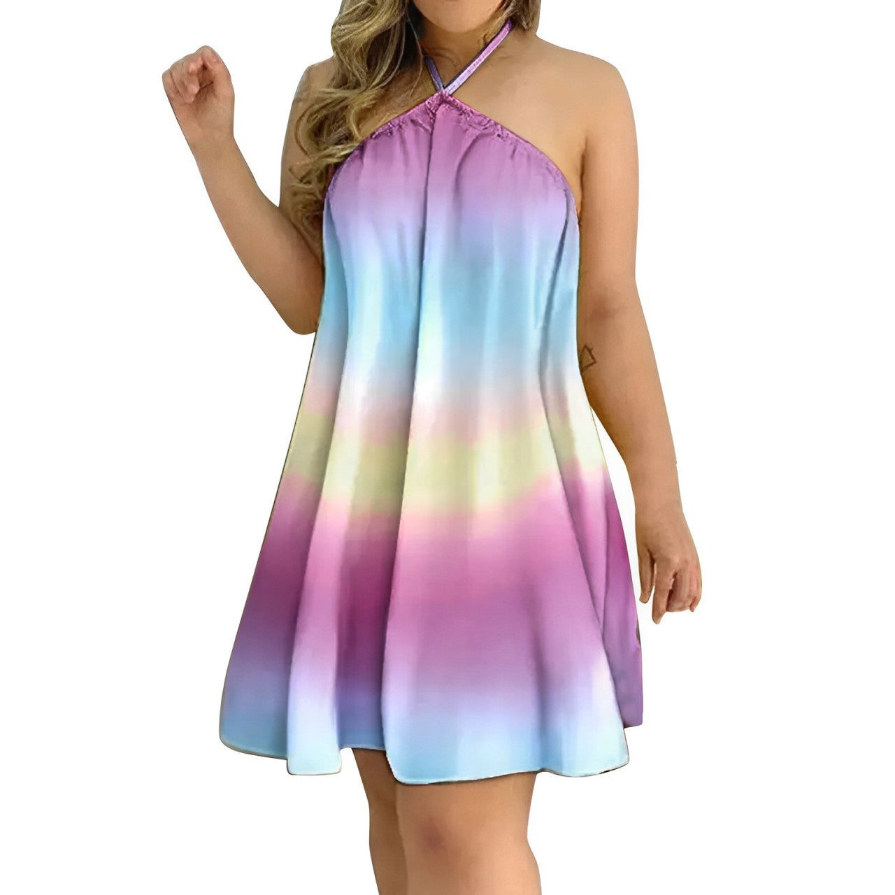 Allison - Printed off-the-shoulder mini dress