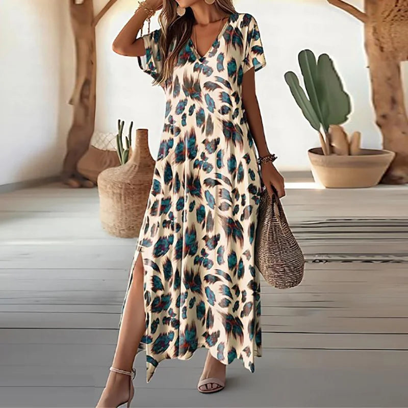 Bridgette - Printed summer dress with loose fit