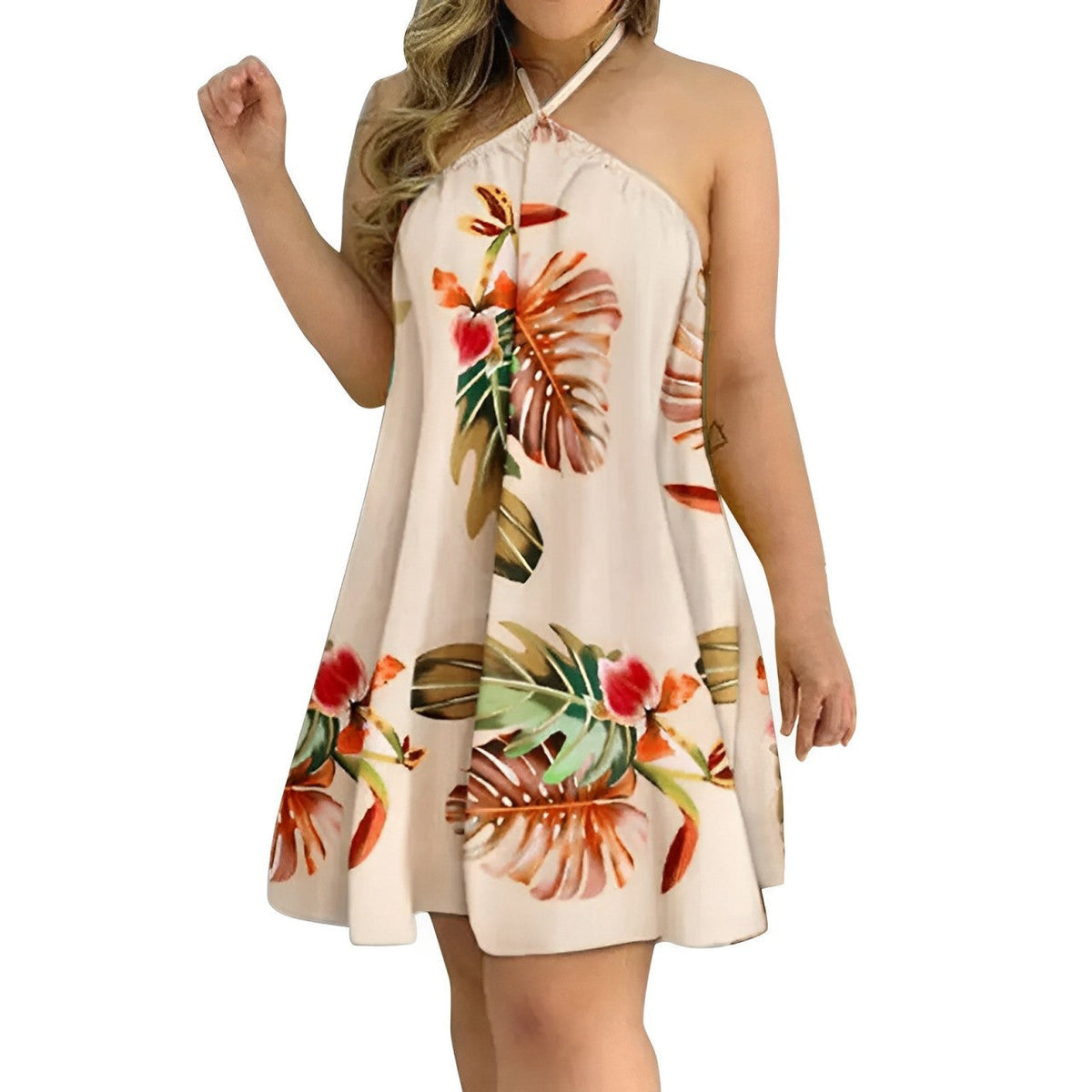 Allison - Printed off-the-shoulder mini dress