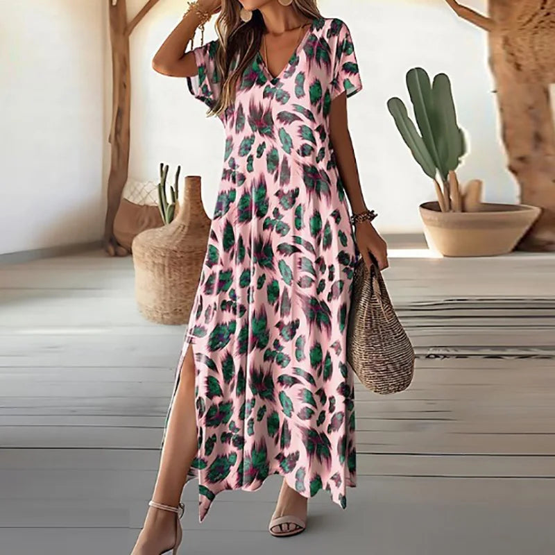 Bridgette - Printed summer dress with loose fit