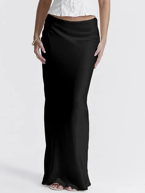 Zuleika - Elegant satin maxi skirt