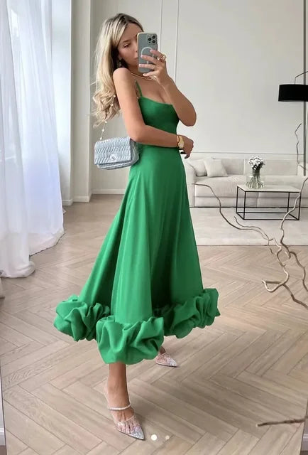 Aleah - Elegant maxi dress with ruffles