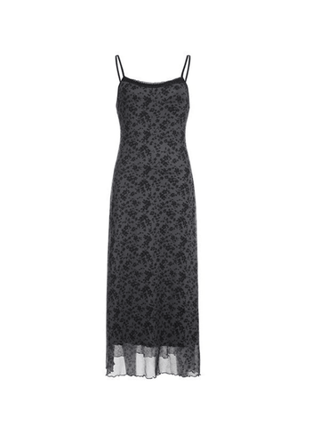 Bobbi - Floral maxi dress with mesh inserts